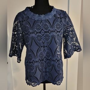 Umgee USA Navy lace blouse,  size small